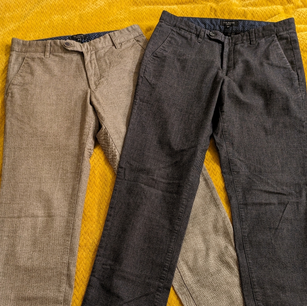 2 pairs of ted baker chinos slim fit